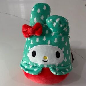 Squishmallows Green and Red Bunny Plush